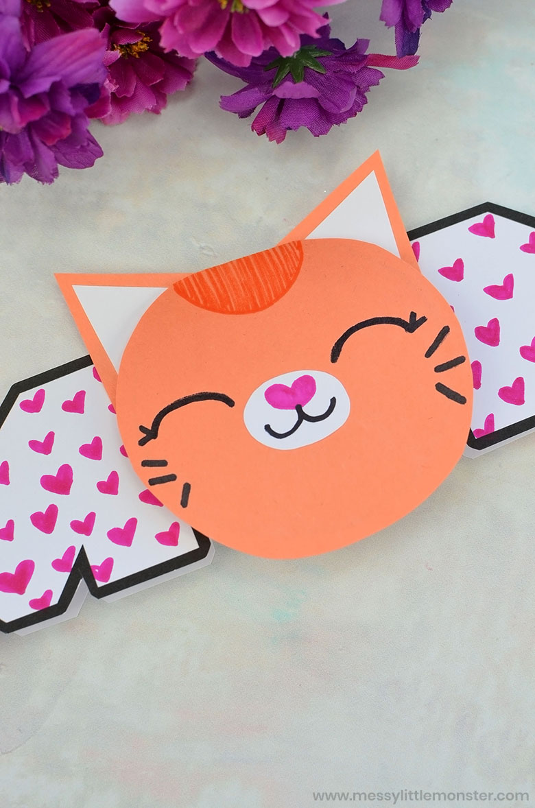 Cat Printable Mother s Day Card Craft Messy Little Monster