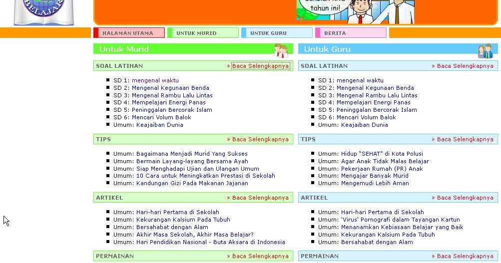 Media Belajar Latihan dan Permainan Online Siswa MI Media Belajar Latihan dan Permainan Online Siswa MI