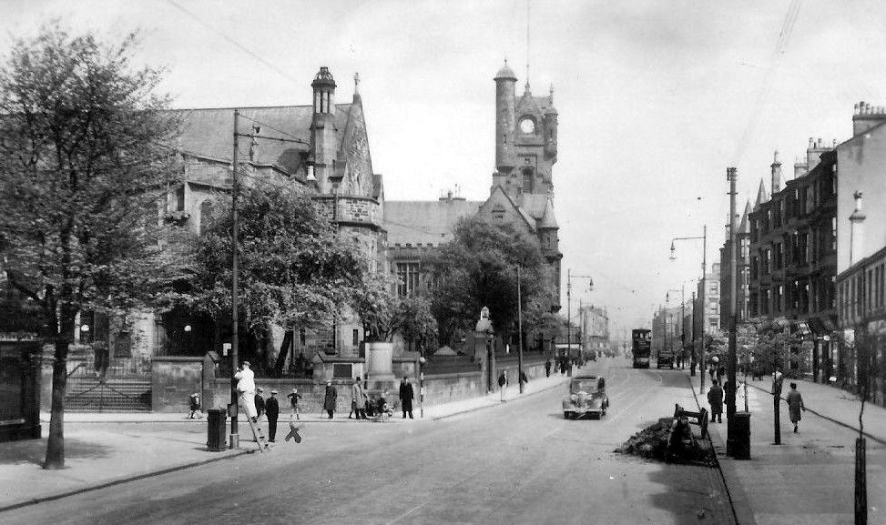 Tour Scotland Old Photograph Parish Church And Town Hall Rutherglen
