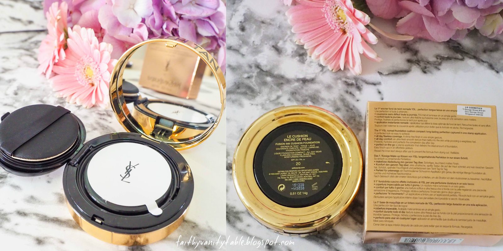 Singapore Beauty, Travel and Lifestyle Blog: Yves Saint Laurent YSL Fusion  Ink Cushion Foundation: Review, Swatches and MOTD