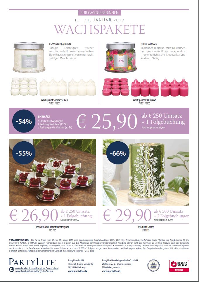 wachstraum.de PartyLite® Online Shop Partylite.de Highlites im