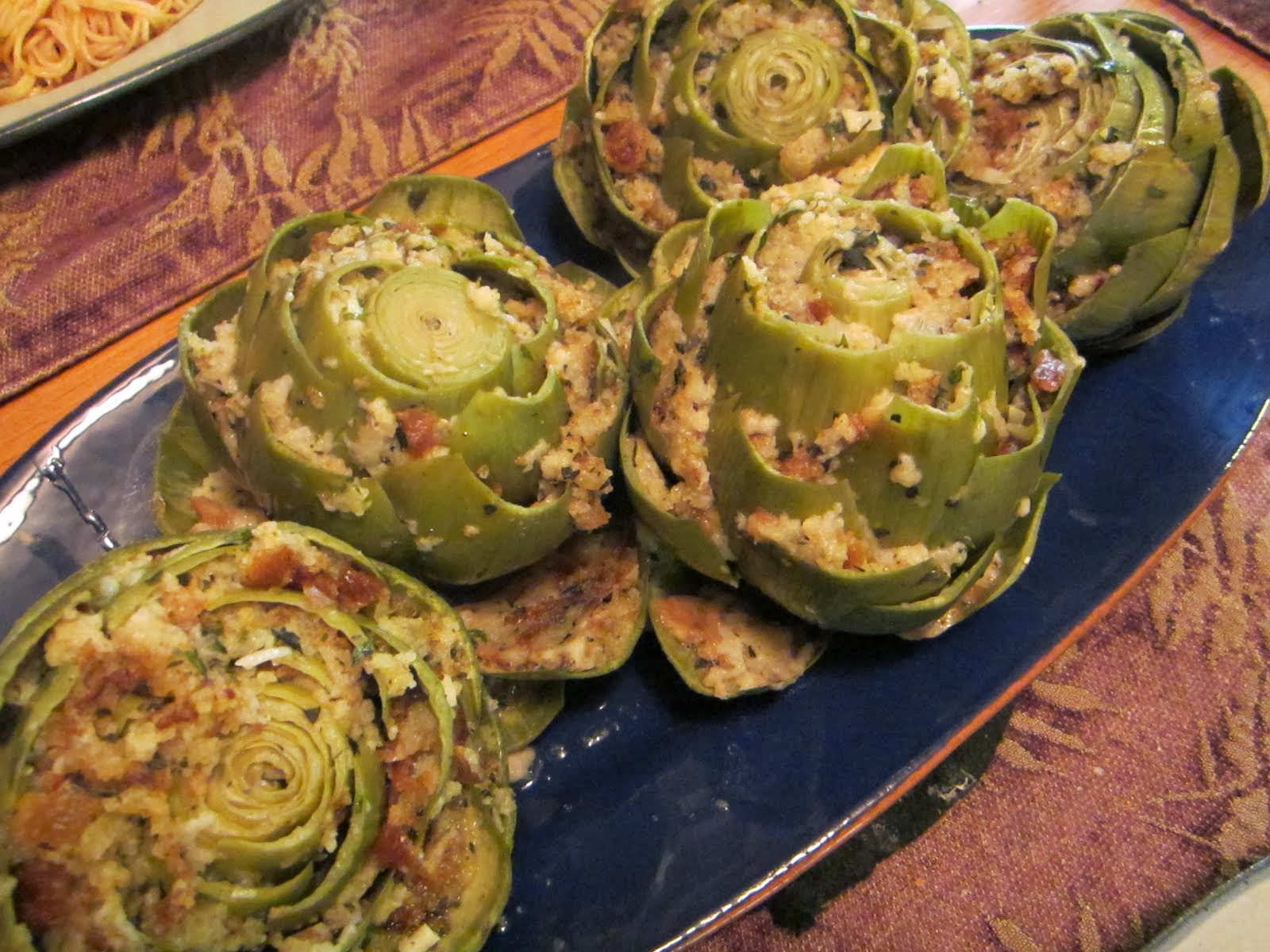 Together Cooking Gram's Stuffed Artichokes
