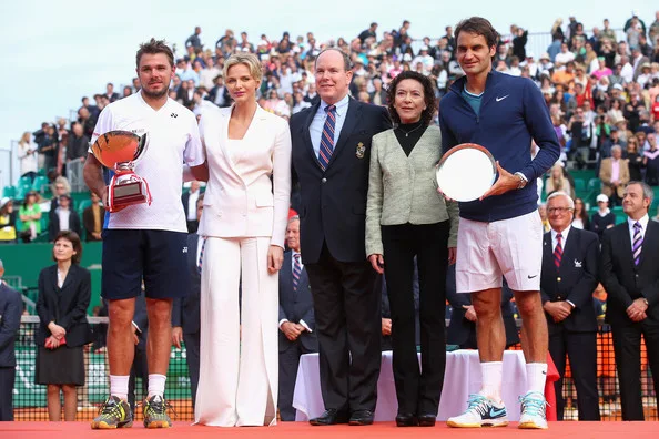Prince Albert  and  Princess Charlene attended  the Monte-Carlo ATP Masters Series Tournament final tennis match 