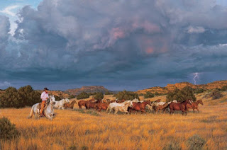 pinturas-oeste-fabulosos-cuadros caballos-vaqueros-oeste-pinturas