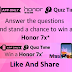 Amazon Honor 7X Quiz Time Answer & Win Honor 7X