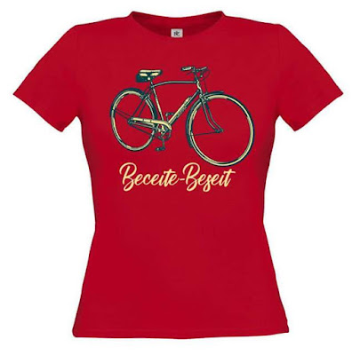 beceite , beseit, camiseta, manga corta,roja, bicicleta, festa casats,mujer beceite , beseit, camiseta, manga corta,roja, bicicleta, festa casats, mujer