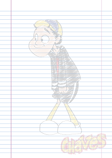 Folha Papel Pautado Quico rabiscado desenho Chaves em PDF para imprimir folha A4 Folha Papel Pautado Quico rabiscado desenho Chaves em PDF para imprimir folha A4