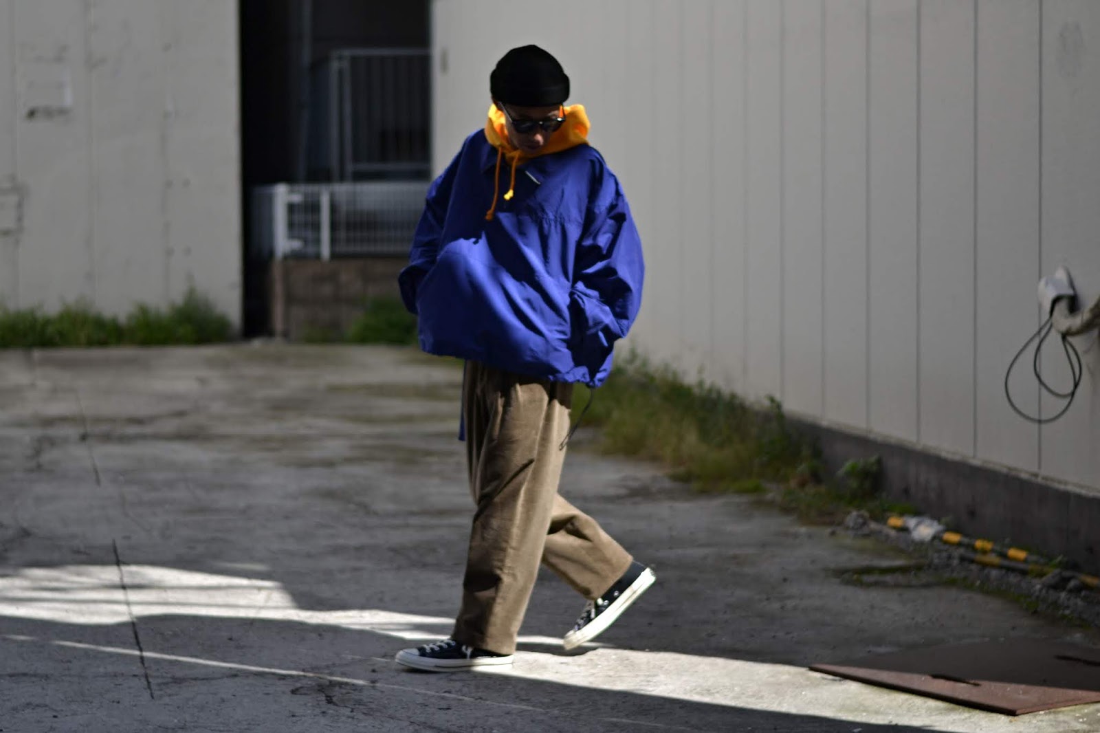 wonderland / ワンダーランド「half zip blouson BLUE」 - input staff