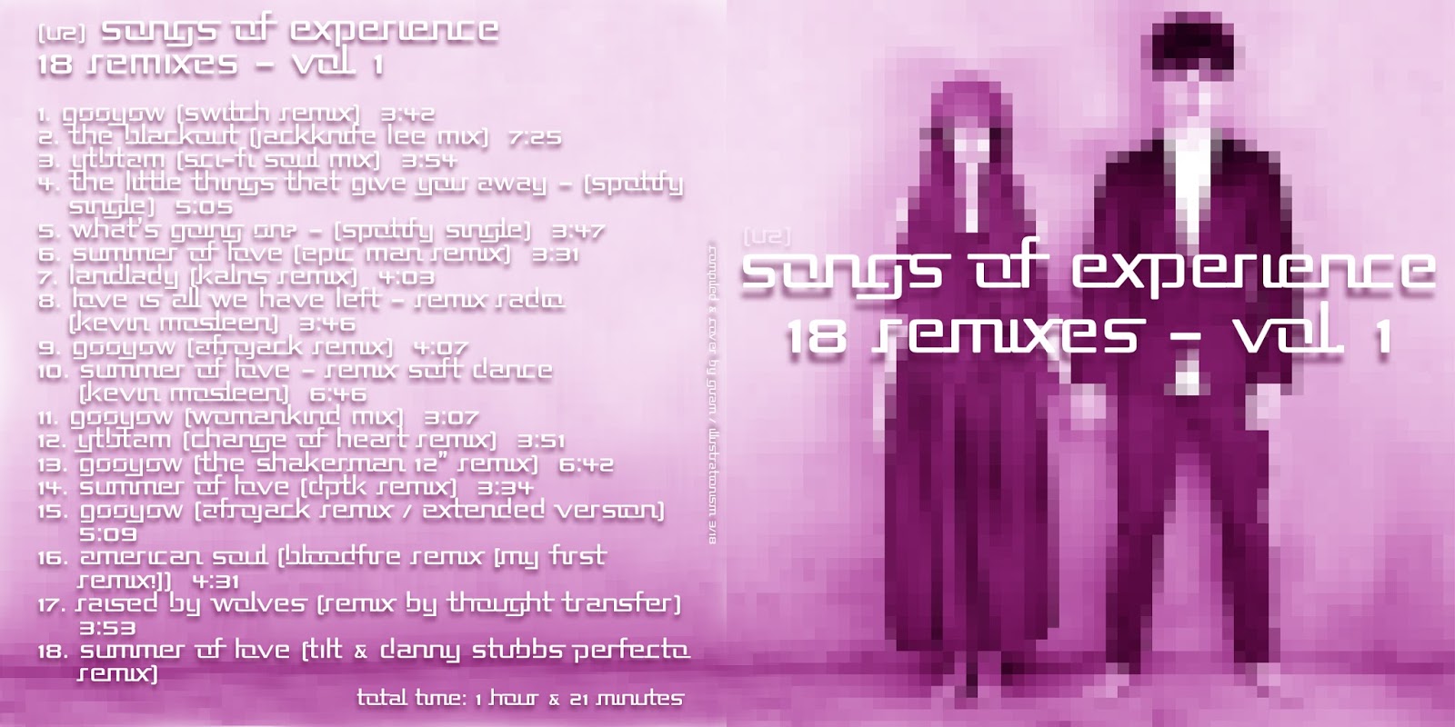 illustrationISM new U2 Songs of Experience Remixes cd cover illustrationISM new U2 Songs of Experience Remixes cd cover