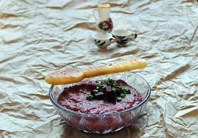 Hoummus aus Bohnen und Rote Beete