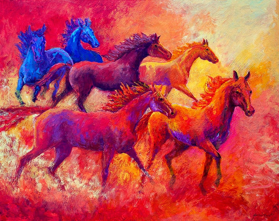 caballos-pintados-con-espatula caballos-impresionismo-contemporaneo