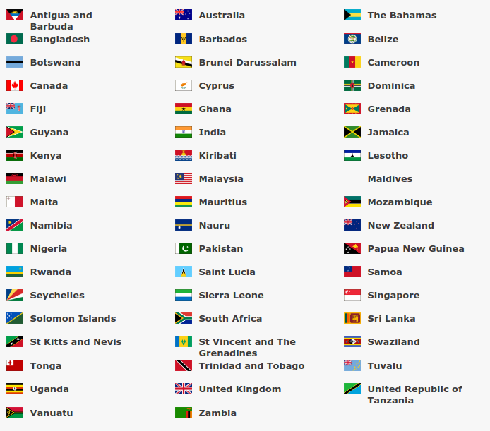 Commonwealth ¿Qué paises conforman la Commonwealth?