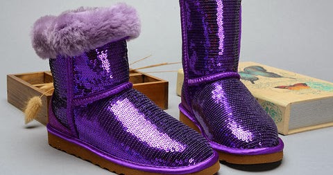 Women Love Sequin Glitter : Purple Sequin Glitter Ugg Sparkle Shoes ...