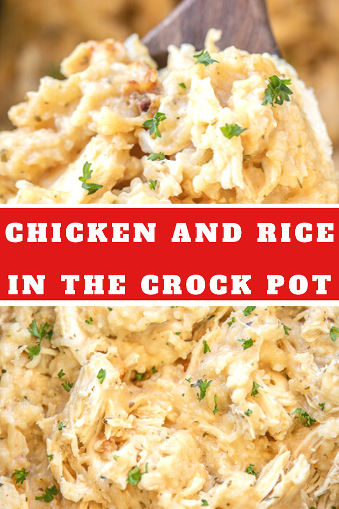 The Best Cheesy Chicken and Rice in the Crock Pot