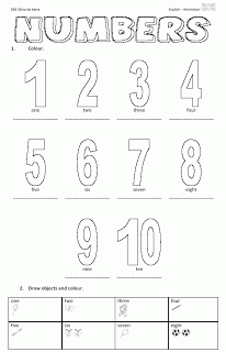 ENGLISH WORKSHEETS AND ACTIVITIES FOR CHILDREN : NUMBERS