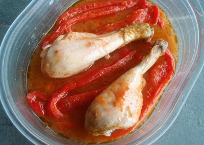 muslos de pollo en el microondas