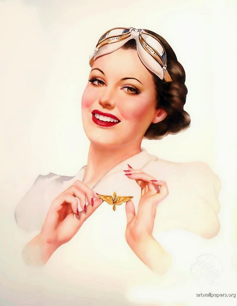 D.W.C. Pin-up Girls Portraits - Painters Alberto Vargas - DANCE WITH COLORS