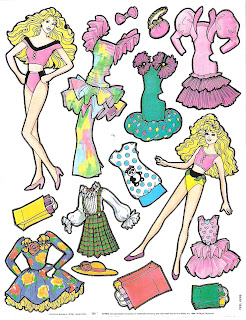 Describe a barbie doll picture