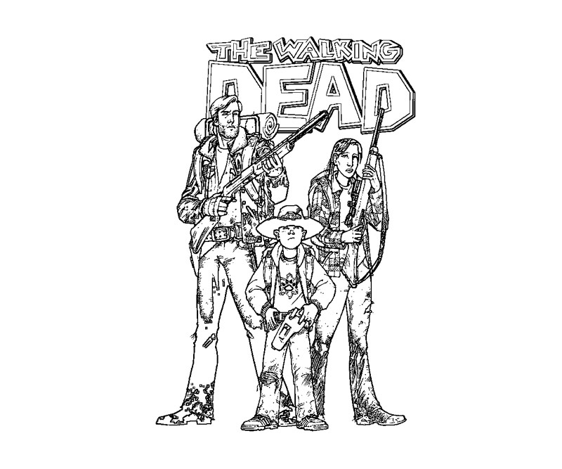 walking dead coloring book pages - photo #4
