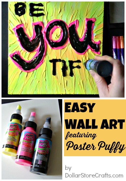 Easy wall art project - Poster Puffy makes it easy!