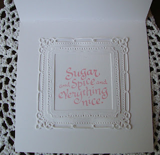 Serendipity Stamps Sugar and Spice Baby Girl card