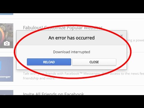 download interrupted chrome extension