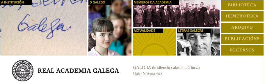 Páxina da Real Academia Galega