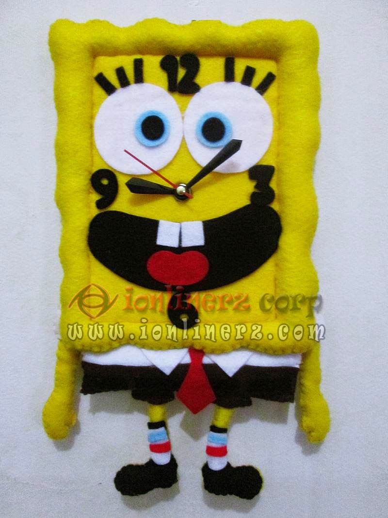 Jam Dinding Flanel Karakter Kartun Boneka Spongebob Square Pants Jam Dinding Flanel Karakter Kartun Boneka Spongebob Square Pants