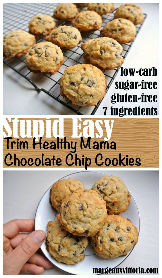 Stupid Easy Trim Healthy Mama Chocolate Chip Cookies - Melissa C. Klein | Healthy Dinner Recipes Easy Stupid Easy Trim Healthy Mama Chocolate Chip Cookies - Melissa C. Klein | Healthy Dinner Recipes Easy