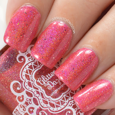 glitterdaze, pink linear holographic nail polish