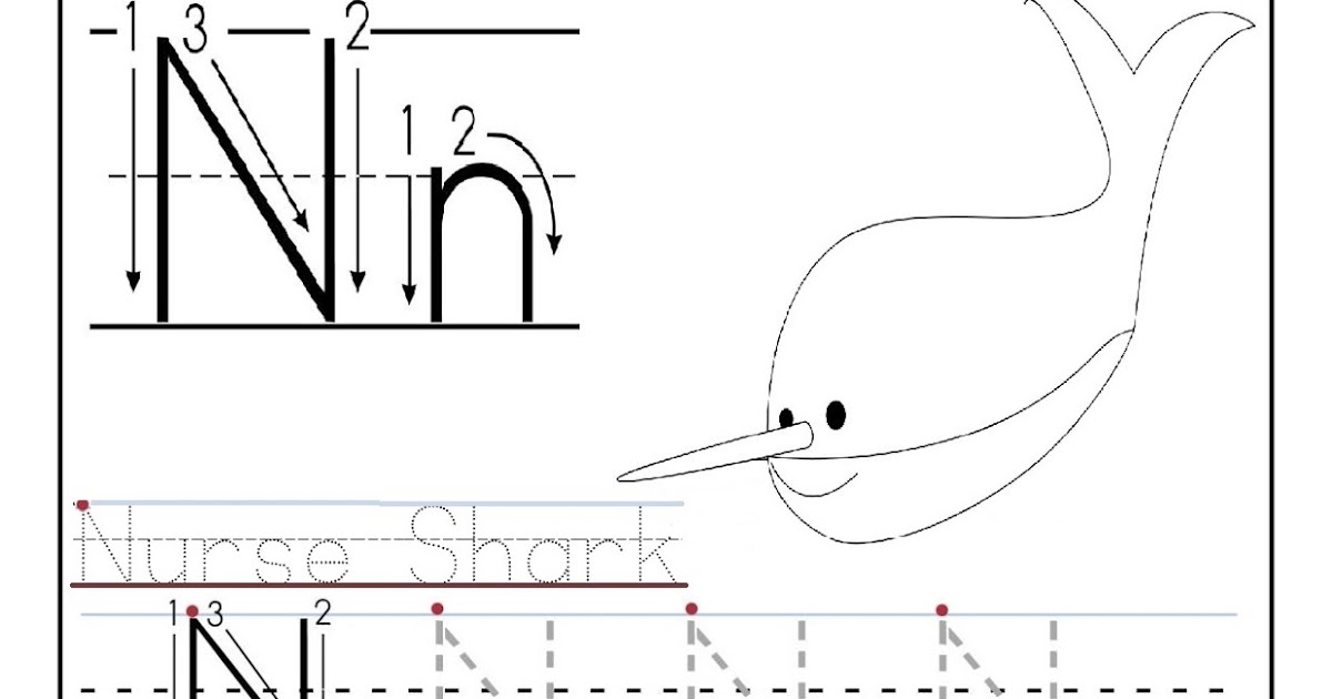Free Printable Letter N Tracing Worksheets | Lesmyl Scuisine