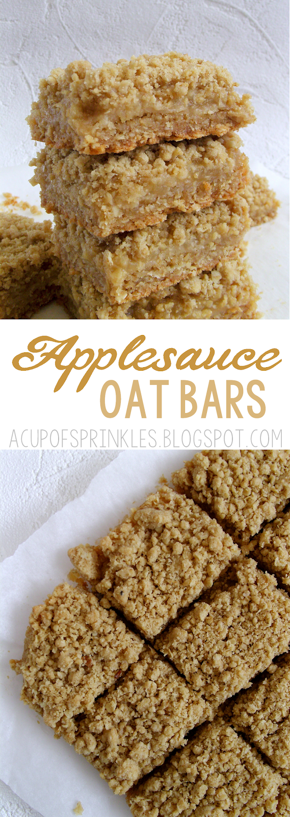 Applesauce Oat Bars apple oatmeal squares