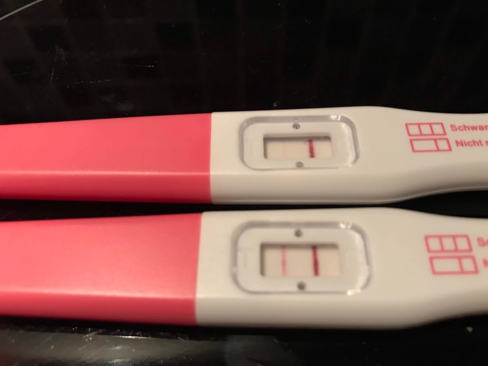 Schwangerschaftstest schwach positiv