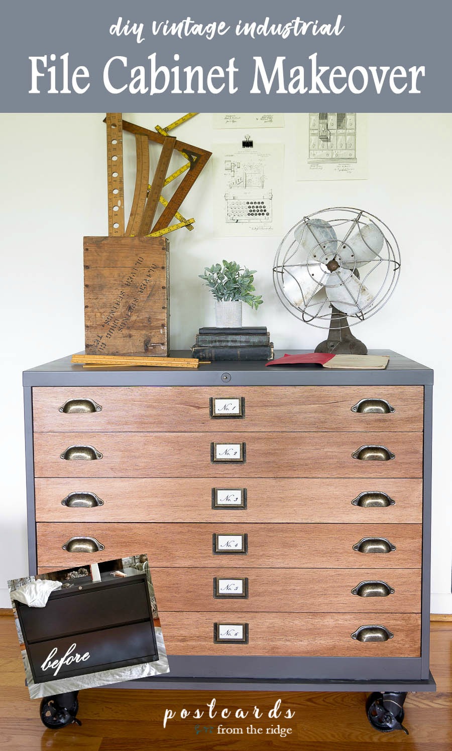 How To Update A Metal File Cabinet Postcards From The Ridge