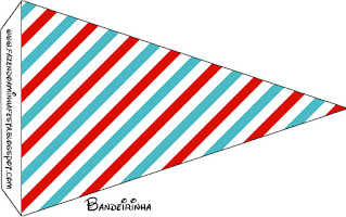 Light Blue, Red and White Stripes: Free Printables for your Quinceanera Party.