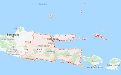 Peta Provinsi Jawa Timur, Jumlah dan Daftar Nama Daerah Kota / Kabupaten di Provinsi Jawa Timur
