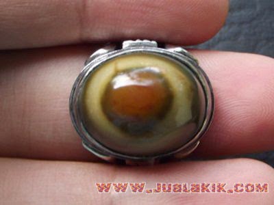 Cincin Permata Mulia Batu Akik Motif