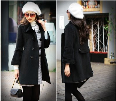 casaco de la batido preto