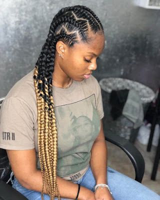 24+ ways To Do Feed In Ponytail with Side Braids Hairstyles Similar to cornrows feed in braids are the new and hip style of 24+ ways To Do Feed In Ponytail with Side Braids Hairstyles