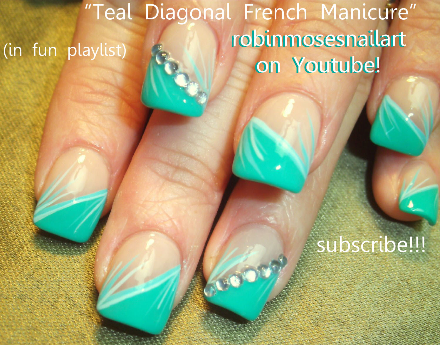 Teal and Black Nail Designs - wide 4