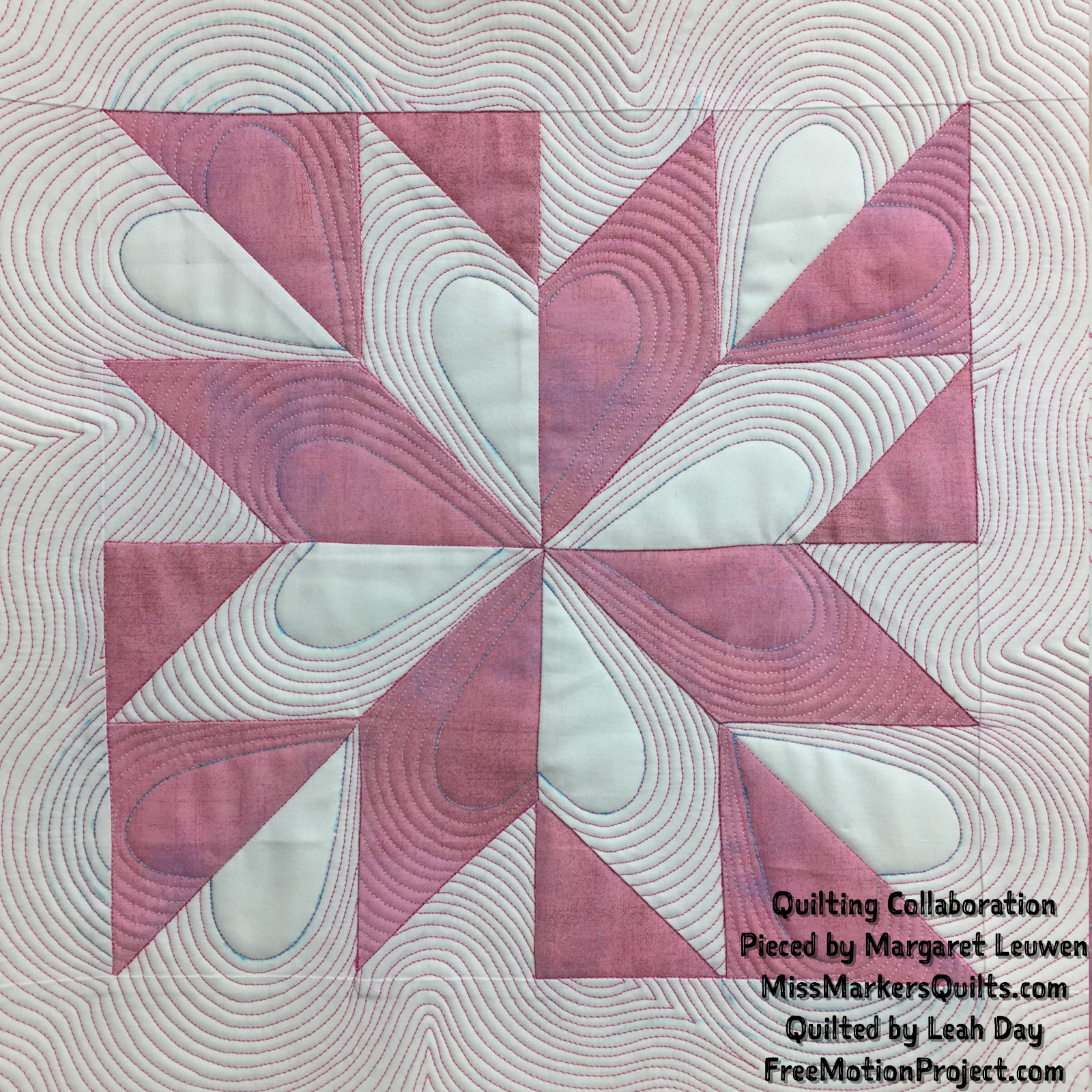 The Free Motion Quilting Project Quilting Hearts and Echoes with