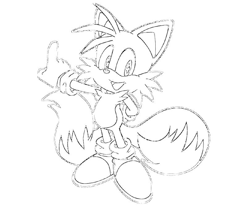 tails the fox coloring pages - photo #49
