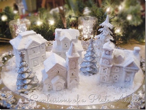 diy dollar store snow village