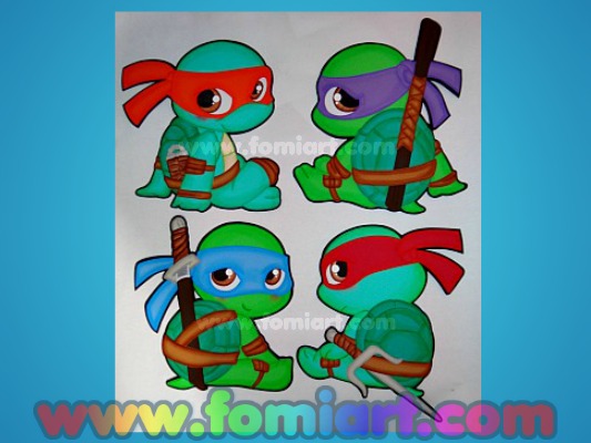 Moldes Gratis Tortugas Ninja