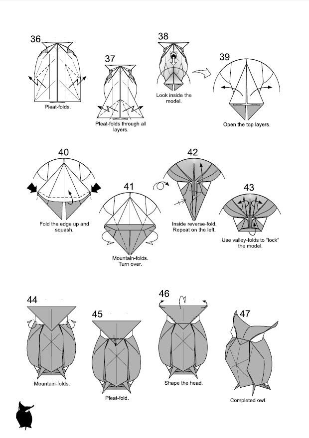 owl+4.JPG 620×880ピクセル | Book origami, Origami, Origami bird