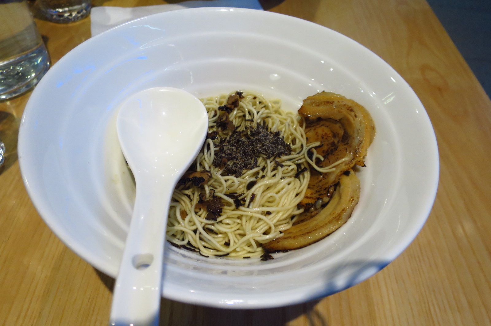 Small Potatoes Make The Steak Look Bigger Black truffle ramen from