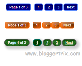 Numbered Page Navigation Widget For Blogger