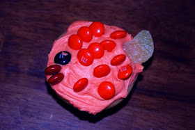 Red fish Dr. Seuss cupcake