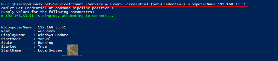 vGeek: List account configured on logon of Windows Service - Powershell