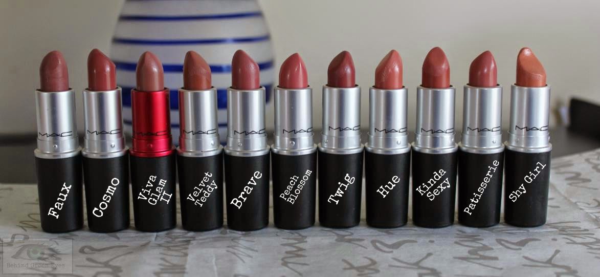 Behind Green Eyes My Mac Lipstick Collection 11 Shades Of Nude